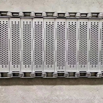 Stainless Steel Perforated Chain Driven Plate Conveyor Belt